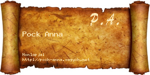 Pock Anna névjegykártya